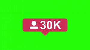 Download Animation counter number followers social media on green screen for free