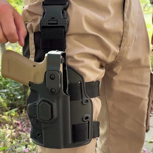 Glock No-Light Level 3 Duty Holster – Quick Detach | Thigh Strap Demo (Fits Glock 17/19 Series)