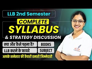 LLB 2nd Semester Syllabus 2025-26 | 2nd Semester Syllabus of LLB | Book, Subject | कैसे करें तैयारी?