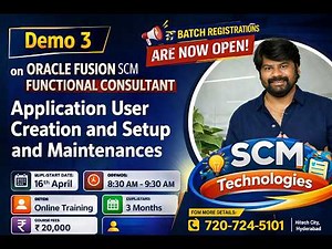 Oracle Fusion SCM Demo 3 | User Creation + Technical Concepts (Full Guide)#oraclefusion #scm