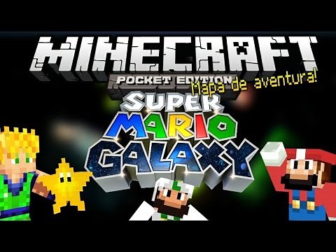 Minecraft PE - Super Mario Galaxy - Mapa Aventura - Parkour