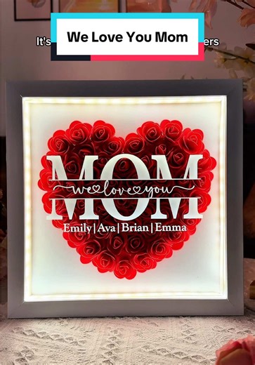 Imagine her face when she sees this glowing beauty! 💐💡 #macorner #flowershadowbox #ledlight #mom #mothersday
