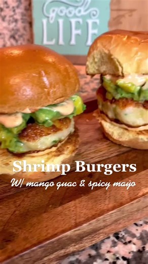 Delicious Shrimp Burger Recipe with Mango Guacamole