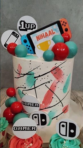 Nintendo switch theme cake ||Kayal Bakes|| #kayalpattinam #cakedesign #nintendoswitch #birthdaycake