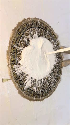 Deep Cleaning an Old Round Rug: Years of Hidden Dirt Revealed