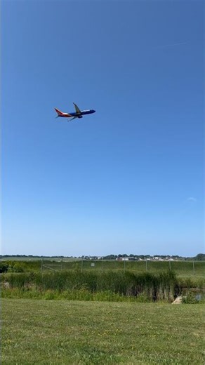 Southwest 737 taking off from airport