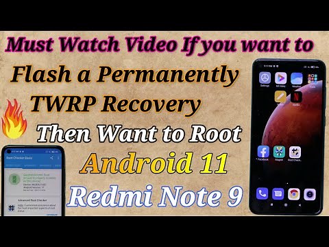 Flash TWRP Recovery Root Redmi Note 9 Android 11