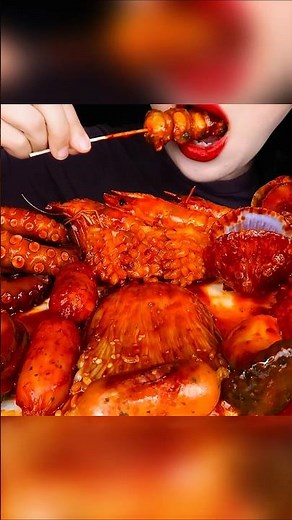 ASMR SPICY SEAFOOD BOIL | Octopus, Kina, Crab + MUKBANG FLEX 🐙🦑🦐🔥 #food #seafood #mukbang #eat