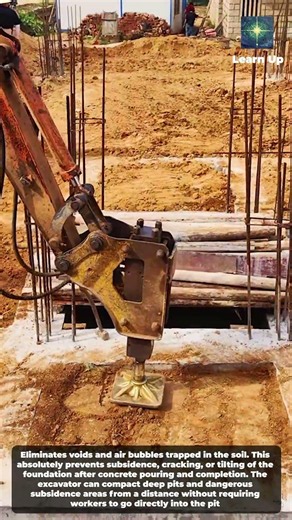 Hydraulic Excavator for Foundation Compaction