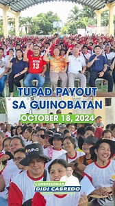 Maraming salamat, DOLE! 🧡🇵🇭 Through the Department of Labor and Employment’s Tulong Panghanapbuhay para sa Ating Displaced Workers (TUPAD) program, beneficiaries from various barangays in Guinobatan received their stipend of Php 3,950 after completing 10 days of dedicated community service. TUPAD, an initiative of the national government, provides short-term employment to marginalized and displaced workers, empowering them to contribute to their communities. During the pandemic, Cong. Fernand