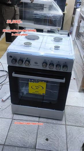 🔥 BJS Standing Cooker 60x60cm 32,500/= 🔥 Cook like a pro with the BJS Standing Cooker featuring: ✅ 3 Gas Burners 1 Hot Plate ✅ Electric Oven with Turbo Fan ✅ Spacious 60x60cm design ✅ Sleek and durable finish Perfect for fast, even, and efficient cooking! 🍳✨ 📞 Call/WhatsApp: 0707663318 🌐 Visit: www.almardesigns.com #BJS #StandingCooker #ElectricOven #KitchenAppliances #AlmarDesigns | Almar Designs and Appliances