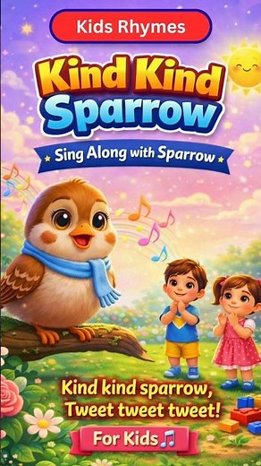 🐦🎵 Kindness Song for Kids | Kind Kind Sparrow Kids Rhymes | Sing Along with Sparrow #kidsrhymes