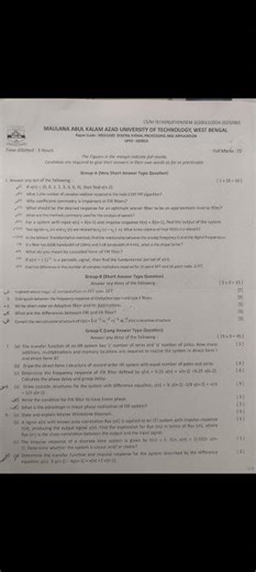 M.tech VLSI PYQ | MVLSI202 | Digital Signal Processing and application #vlsidesign #mtech