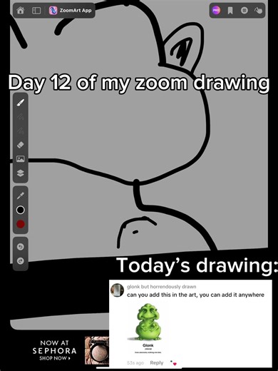 Day 12: 🔥 Commwnt more ideas down below ⬇️ @glonk but horrendously drawn #zoomart #drawing #viral #fyp #glork