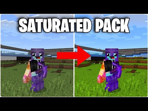 COMO SUBIR LA SATURACIÓN en Minecraft Bedrock 1.19 | Minecraft colorido | Saturated pack |