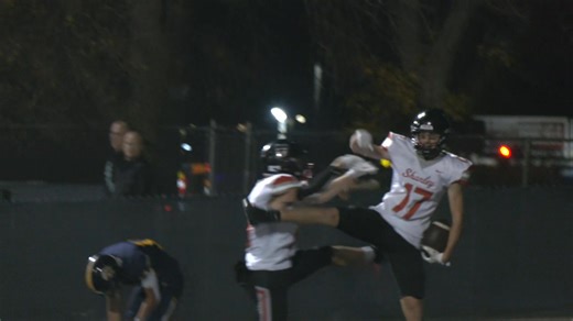What a return for Jax Mattern! Shanley Deacon Football wins 56-29 over Fargo North, including this sick touchdown throw to Michael Hollcraft. #shanley #deaconsfootball | KVRR News