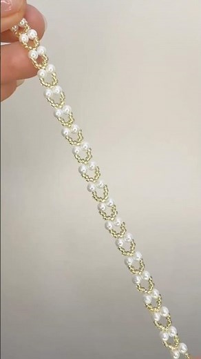 Elegant Pearl Chain Bracelet Tutorial | Easy DIY Beaded Jewelry