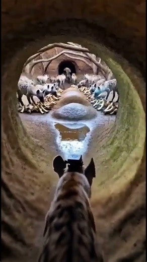 Spotted Hyena (Juvenile, Den-Dwelling Stage) #shorts