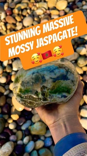 Massive Moss Agate/jaspagate has intricate dendritic inclusions of chlorite and manganese. 🇲🇦