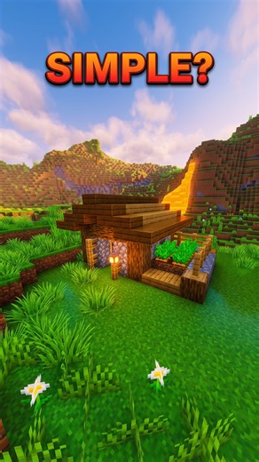 Simple Starter Survival Home Build...🤔( ONE DANCE ) #minecraft #shorts
