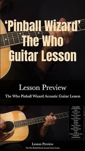 Pinball Wizard The Who Acoustic Guitar Lesson