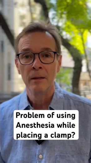 Solve the problem of using anaesthesia while placing thr clamp