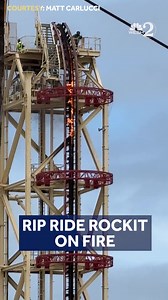 Developing story: Video shows closed Universal Studios coaster Rip Ride Rockit on fire. Details: https://www.wesh.com/article/fire-rip-ride-rocket-universal-studios-orlando/68999679 Stay up to date with this story on air and online at WESH.com #RipRideRockit #UniversalStudios #Coaster | WESH 2 News