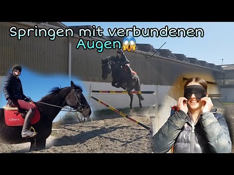 Mit verbundenen Augen reiten, geht das?😱🏇🏼