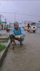 Remove Plastic Dirty Clog Drain Under Rainstorm#rain #flood #Remove #unclog #plastic #cleaning #lifestyle | Phea Cleaning Culverts
