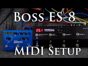 BOSS ES-8: HOW TO SETUP MIDI! (Strymon Mobius)
