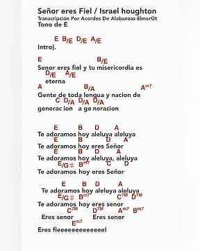 Acordes / Señor eres fiel / Israel Houghton
