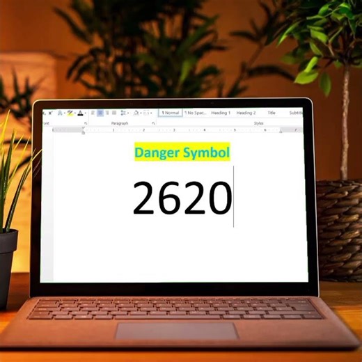 made a danger symbol in Microsoft word| MS Word trick shortcut #msword