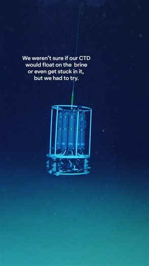 OceanX | We didn’t know if our CTD would float on the brine—or get stuck in it. But we had to try. Brine pools are underwater lakes so dense and... | Instagram