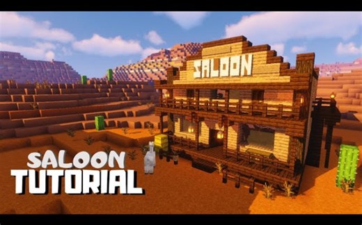 我的世界：如何建造一栋狂野西部酒馆(建筑教程)【thewalkingwhale】