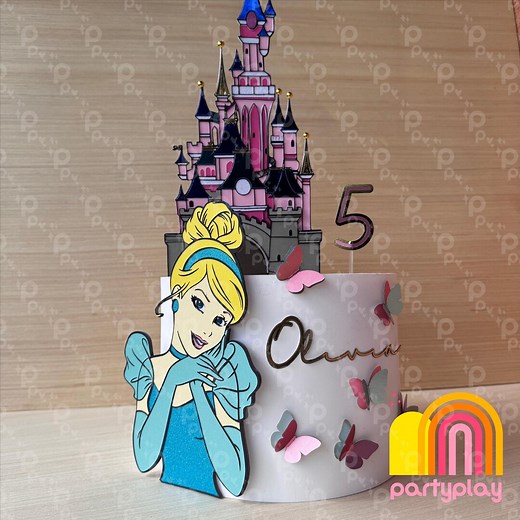 Cinderella Cake Topper Digital Download – 3D Princess Castle SVG PDF Studio – Fairytale Birthday Party Decor for Cricut & Silhouette - Etsy
