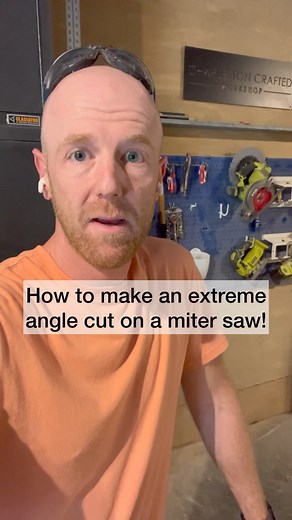 Ever wondered how to make a really extreme angled cut on your miter saw? You don’t have to be limited by the numbers on the saw. You just have to do a little math. Here’s how to do it! #mitersaw #woodworking #woodworkingskills #woodworkingtips #woodworkinghacks #diyhacks #learnonfacebook | Self-Taught Woodworking