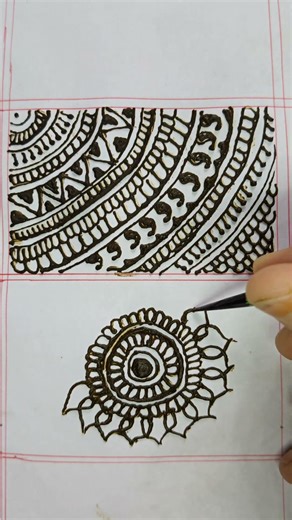 Easy way to draw mehndi design.