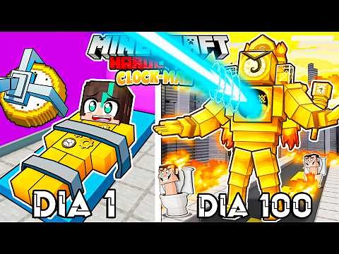 🟥SOBREVIVÍ 100 DÍAS como CLOCK-MAN TITÁN en Minecraft HARDCORE! - Misaki Gamer