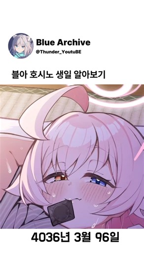 블루아카이브 | 타카나시 호시노 생일 알아보기