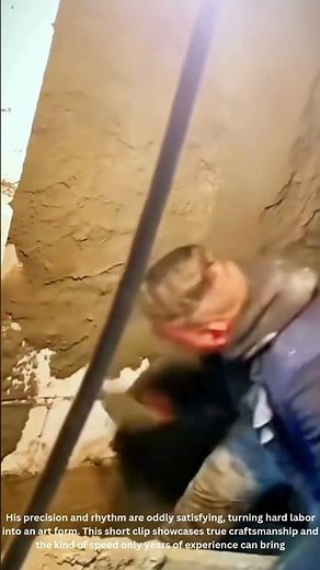 Fastest Bricklayer Ever?! 🔥 Insane Wall Plastering Speed!