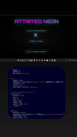 how to build an attrited neon using html css and javascript #coding #javascript #css
