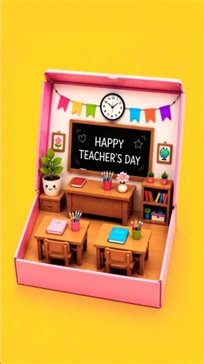 DIY Teacher’s Day Gift Idea 🎁 | Mini Classroom in a Box! 😍 #Shorts