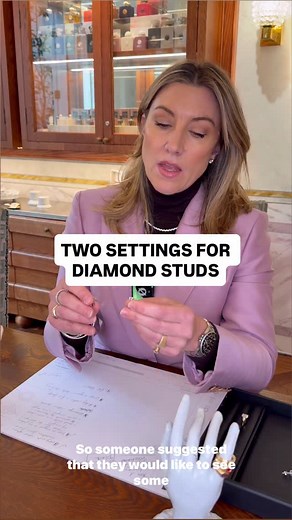 Diamond studs are hugely popular. At The Cut we have two main settings - the basket setting and custom setting designed to sit flush against the ear #diamonds #earrings #diamondearring #labgrown #thecutjewellery #sydneyjeweller | The Cut Jewellery