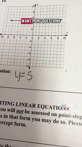 Writing linear equations fast #tiktoklearningcampaign #learnontiktok #linearequations #slope #yintercept