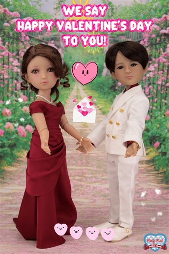 💖 Happy Valentine's Day! 💖 Julian and Amora, the timeless pair that embodies true love and infinity!🌹✨ Find them at 👉https://rubyreddolls.com/collections/limited-edition #rubyreddolls #RubyRedFashionFriends #valentinesdaydoll | Ruby Red Fashion Friends - Global