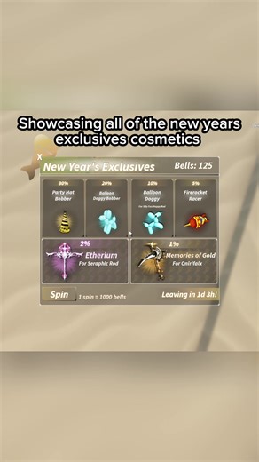 New years exclusives cosmetics showcase! #fisch #onirifalx #seraphic #sillyfunhappy