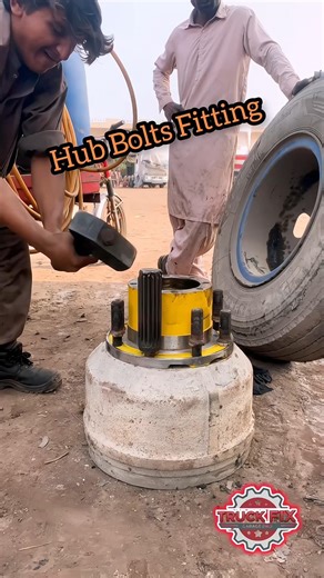 Truck Hub Bolts Replacement & Fitting | Full Procedure #engine #mechanic #shorts #truck #fyp #tools