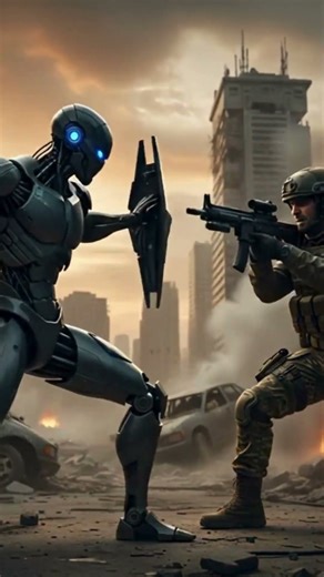 Soldier Takes On Killer Robot | Futuristic Showdown