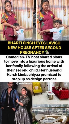 Bharti Singh Moves To Lavish New House After Second Pregnancy With Family#bhartisingh#news
