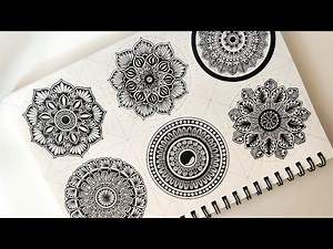 6 beautiful and easy mandala art for beginners || Complete Guide on mandala drawing Techniques